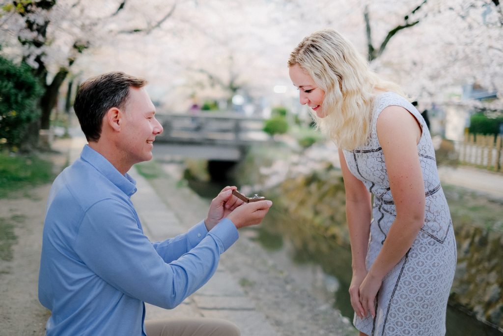 Engagement and proposal photo in Kyoto